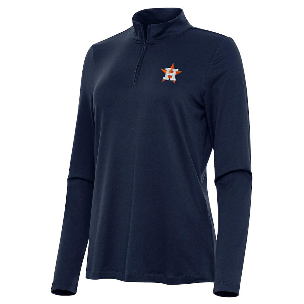 Houston Astros Antigua Women's Reprocess Quarter-Zip Top - Navy