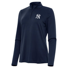 New York Yankees Antigua Women's Reprocess Quarter-Zip Top - Navy