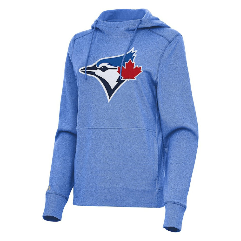 Toronto Blue Jays Antigua Women's Justice Pullover Hoodie - Heather Powder Blue