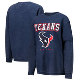 Houston Texans G-III 4Her by Carl Banks Women's Comfy Cord Pullover Sweatshirt - Navy on sale