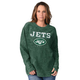 New York Jets G-III 4Her by Carl Banks Women's Comfy Cord Pullover Sweatshirt - Green online