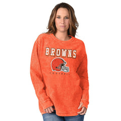 Cleveland Browns G-III 4Her by Carl Banks Women's Comfy Cord Pullover Sweatshirt - Orange on sale