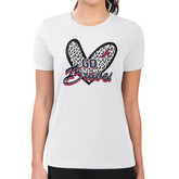 Atlanta Braves G-III 4Her by Carl Banks Women's Super-Slim Fit Lightweight Leopard Heart T-Shirt - White