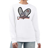 Houston Astros G-III 4Her by Carl Banks Women's Leopard Heart Pullover Sweatshirt - White
