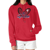 Philadelphia Phillies G-III 4Her by Carl Banks Women's Leopard Heart Pullover Hoodie - Red