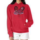 Texas Rangers G-III 4Her by Carl Banks Women's Leopard Heart Pullover Hoodie - Red