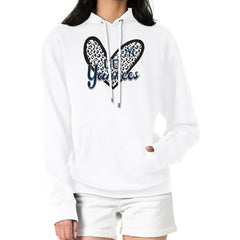 New York Yankees G-III 4Her by Carl Banks Women's Leopard Heart Pullover Hoodie - White