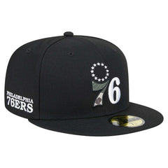 Philadelphia 76ers Camo Print UV 59FIFTY Fitted Hat - Black | New Era cheap