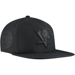 Pittsburgh Penguins Mitchell & Ness Soul Strike Pearl Tonal Snapback Hat Black