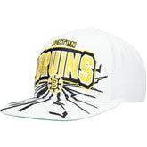 Boston Bruins Mitchell & Ness Youth After Shock Snapback Hat White