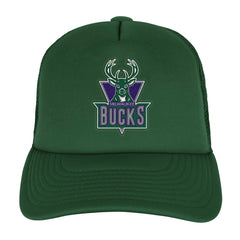 Milwaukee Bucks Youth Core Evergreen Trucker Adjustable Hat - Hunter Green | Mitchell & Ness cheap