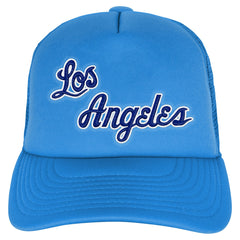 Los Angeles Lakers Youth Core Evergreen Trucker Adjustable Hat - Light Blue | Mitchell & Ness online