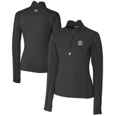 Green Bay Packers Cutter & Buck Women's Traverse Stretch DryTec Quarter-Zip Top - Black sale