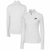 Buffalo Bills Cutter & Buck Women's Traverse Stretch DryTec Quarter-Zip Top - White cheap