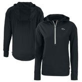 Denver Broncos Cutter & Buck Women's Daybreak Eco Recycled Half-Zip Hoodie - Black discount