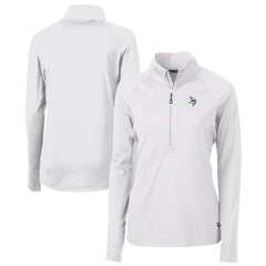 Minnesota Vikings Cutter & Buck Women's Adapt Eco Knit Stretch Recycled Half-Zip Pullover Top - White on sale