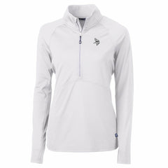 Minnesota Vikings Cutter & Buck Women's Adapt Eco Knit Stretch Recycled Half-Zip Pullover Top - White on sale