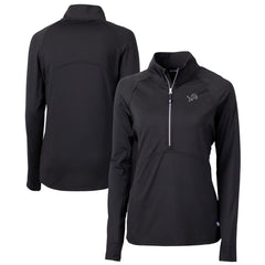 Detroit Lions Cutter & Buck Women's Adapt Eco Knit Stretch Recycled Half-Zip Pullover Top - Black on sale
