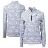 Minnesota Vikings Cutter & Buck Women's Traverse Camo Print Stretch Tri-Blend Quarter-Zip Top - Gray cheap