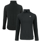 Miami Dolphins Cutter & Buck Women's Coastline Epic Comfort Eco Recycled Funnel Neck Pullover Sweatshirt - Black discount