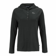 Denver Broncos Cutter & Buck Women's Coastline Epic Comfort Eco Recycled Long Sleeve Hoodie T-Shirt - Black sale