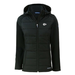 Kansas City Chiefs Cutter & Buck Women's Evoke Hybrid Eco Softshell Recycled Full-Zip Hoodie Jacket - Black outlet