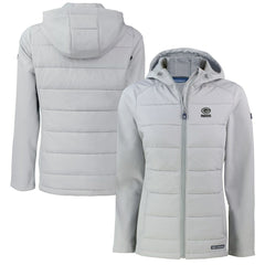 Green Bay Packers Cutter & Buck Women's Evoke Hybrid Eco Softshell Recycled Full-Zip Hoodie Jacket - Gray online