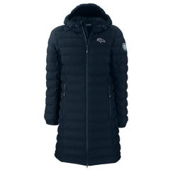 Denver Broncos Cutter & Buck Women's Mission Ridge Repreve Eco Insulated Full-Zip Hoodie Long Puffer Jacket - Navy for sale