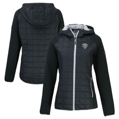Chicago Bears Cutter & Buck Women's Rainier PrimaLoft Eco Hybrid Full-Zip Hoodie Jacket - Black outlet