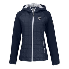 Chicago Bears Cutter & Buck Women's Rainier PrimaLoft Eco Hybrid Full-Zip Hoodie Jacket - Navy on sale
