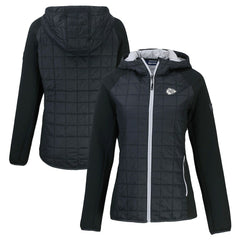 Kansas City Chiefs Cutter & Buck Women's Rainier PrimaLoft Eco Hybrid Full-Zip Hoodie Jacket - Black cheap