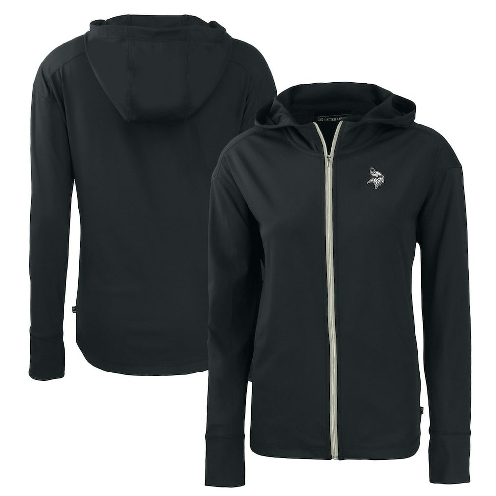 Minnesota Vikings Cutter & Buck Women's Daybreak Eco Recycled Full-Zip Hoodie - Black cheap