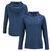 Seattle Seahawks Cutter & Buck Women's Coastline Epic Comfort Eco Recycled Long Sleeve Hoodie T-Shirt - Navy sale