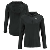 Washington Commanders Cutter & Buck Women's Coastline Epic Comfort Eco Recycled Long Sleeve Hoodie T-Shirt - Black discount