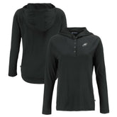 Philadelphia Eagles Cutter & Buck Women's Coastline Epic Comfort Eco Recycled Long Sleeve Hoodie T-Shirt - Black cheap