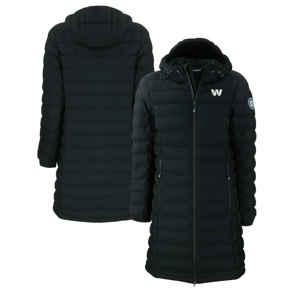 Washington Commanders Cutter & Buck Women's Mission Ridge Repreve Eco Insulated Full-Zip Hoodie Long Puffer Jacket - Black cheap