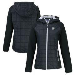New York Giants Cutter & Buck Women's Rainier PrimaLoft Eco Hybrid Full-Zip Hoodie Jacket - Black discount