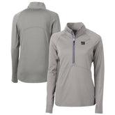 New York Giants Cutter & Buck Women's Adapt Eco Knit Stretch Recycled Raglan Half-Zip Top - Gray sale