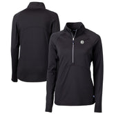 Pittsburgh Steelers Cutter & Buck Women's Adapt Eco Knit Stretch Recycled Raglan Half-Zip Top - Black on sale