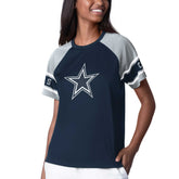 Dallas Cowboys Starter Women's 1st Rounder Color Block Raglan Top - Navy online
