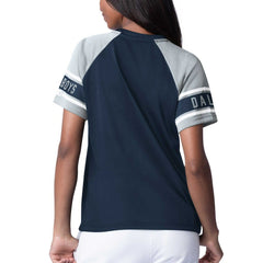 Dallas Cowboys Starter Women's 1st Rounder Color Block Raglan Top - Navy online