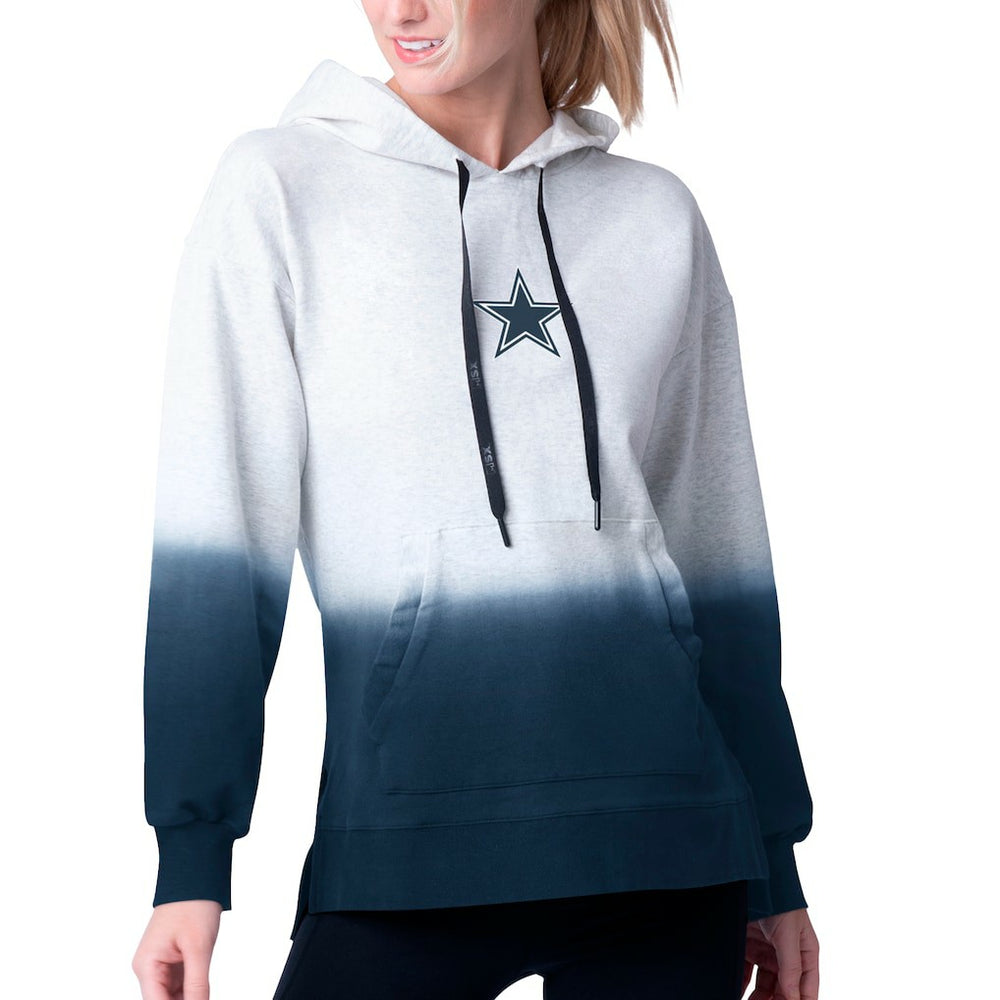 Dallas Cowboys MSX by Michael Strahan Women's Daniela Pullover Hoodie - Heather Gray/Navy cheap