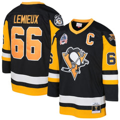 Mario Lemieux Pittsburgh Penguins Mitchell & Ness Preschool 1991/92 Blue Line 2.0 Player Jersey Black