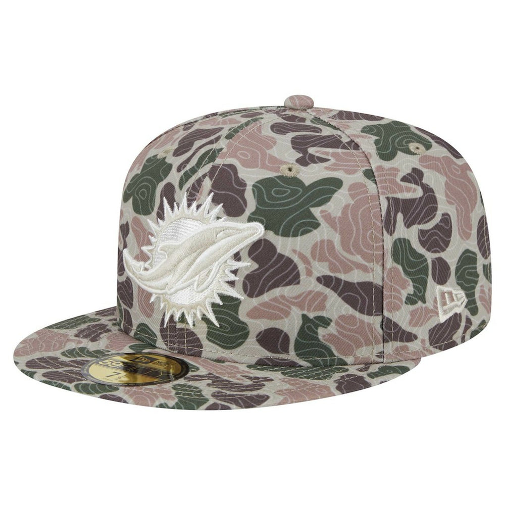 Miami Dolphins New Era Geo Camo 59FIFTY Fitted Hat for sale