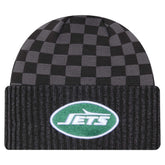 New York Jets New Era Checkered Cuffed Knit Hat - Black sale