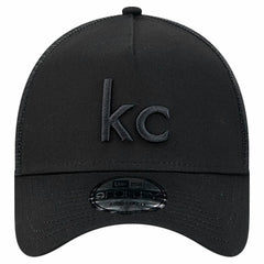 Kansas City Chiefs New Era Domain 9FORTY A-Frame Trucker Adjustable Hat - Black online