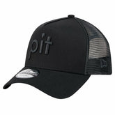 Pittsburgh Steelers New Era Domain 9FORTY A-Frame Trucker Adjustable Hat - Black cheap