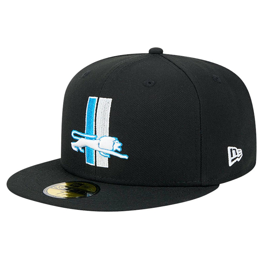 Detroit Lions New Era Omaha Throwback 59FIFTY Fitted Hat - Black cheap