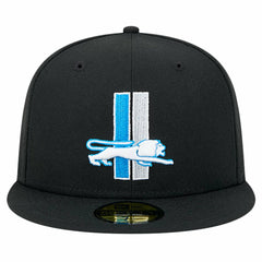 Detroit Lions New Era Omaha Throwback 59FIFTY Fitted Hat - Black cheap