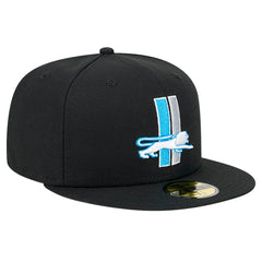 Detroit Lions New Era Omaha Throwback 59FIFTY Fitted Hat - Black cheap